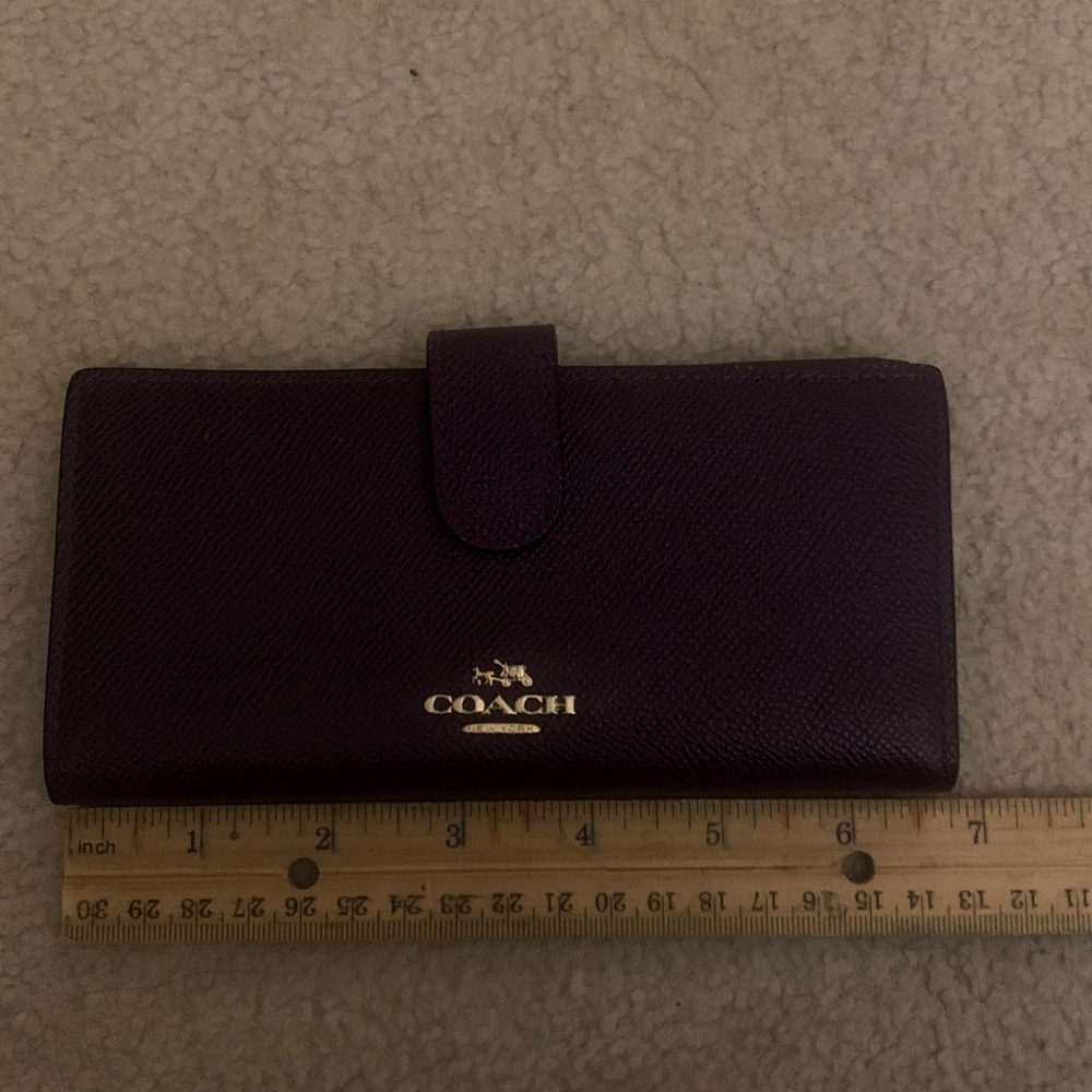 Coach Rich Purple Leather Wallet - Picture 5 of 6
